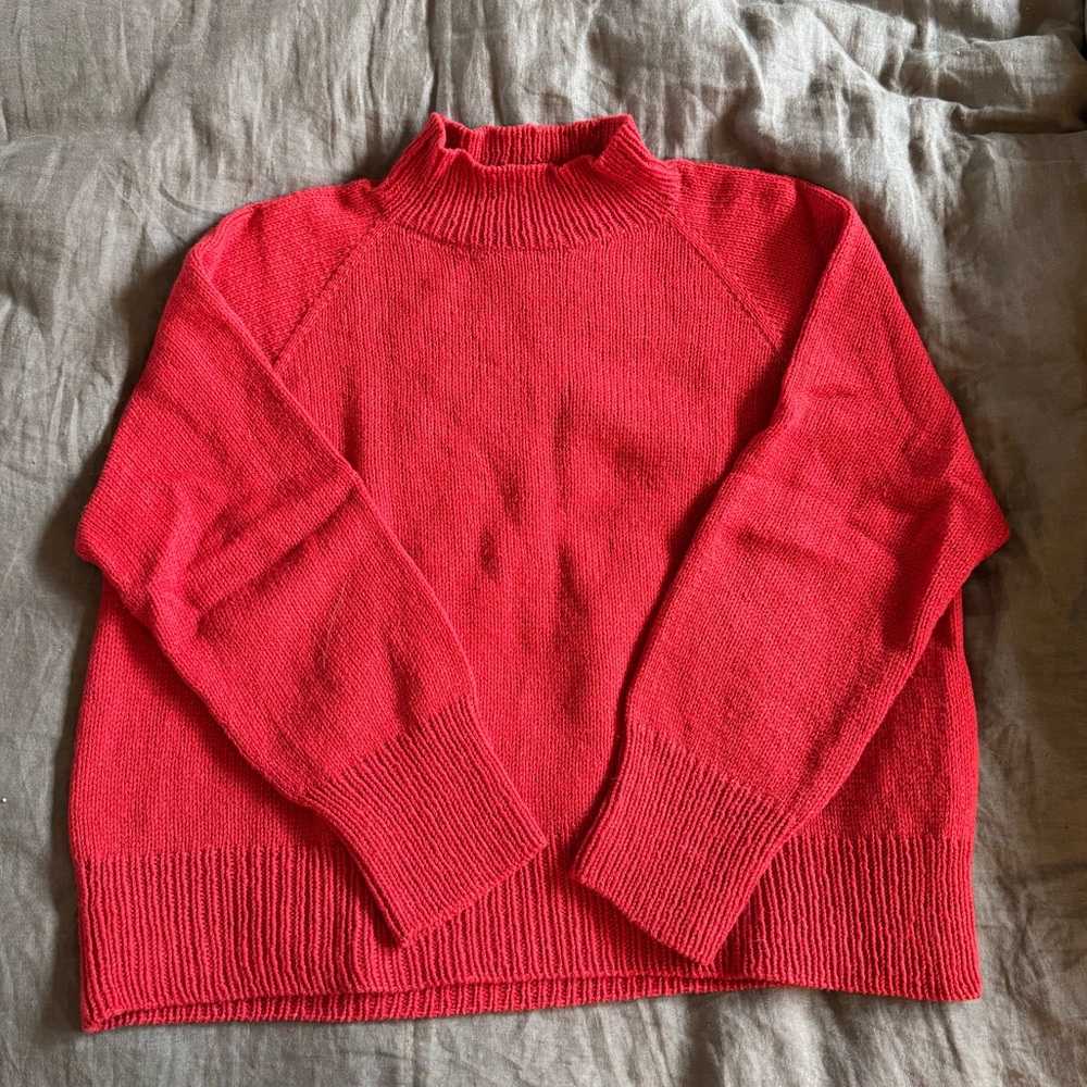 Hand knit wool sweater